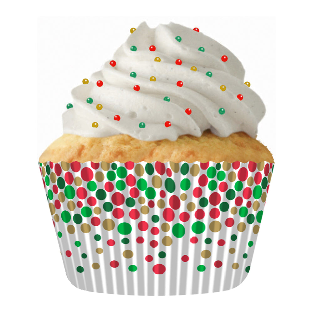 9209 Cupcake Creations Christmas Dots Baking Cups