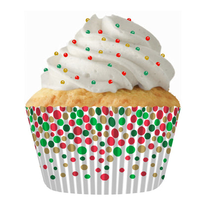 9209 Cupcake Creations Christmas Dots Baking Cups