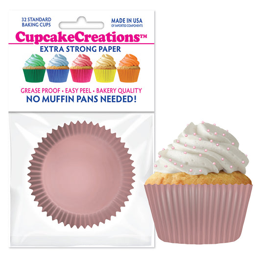 9211 Cupcake Creations Solid Rose Gold Baking Cups