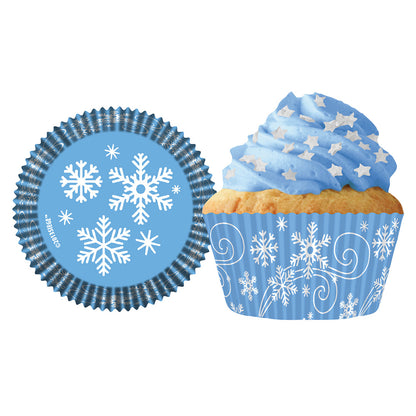 9212 Cupcake Creations Blue Snowflake Baking Cups