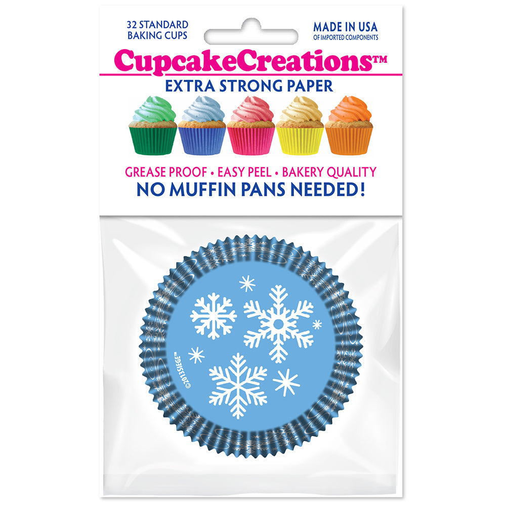 9212 Cupcake Creations Blue Snowflake Baking Cups