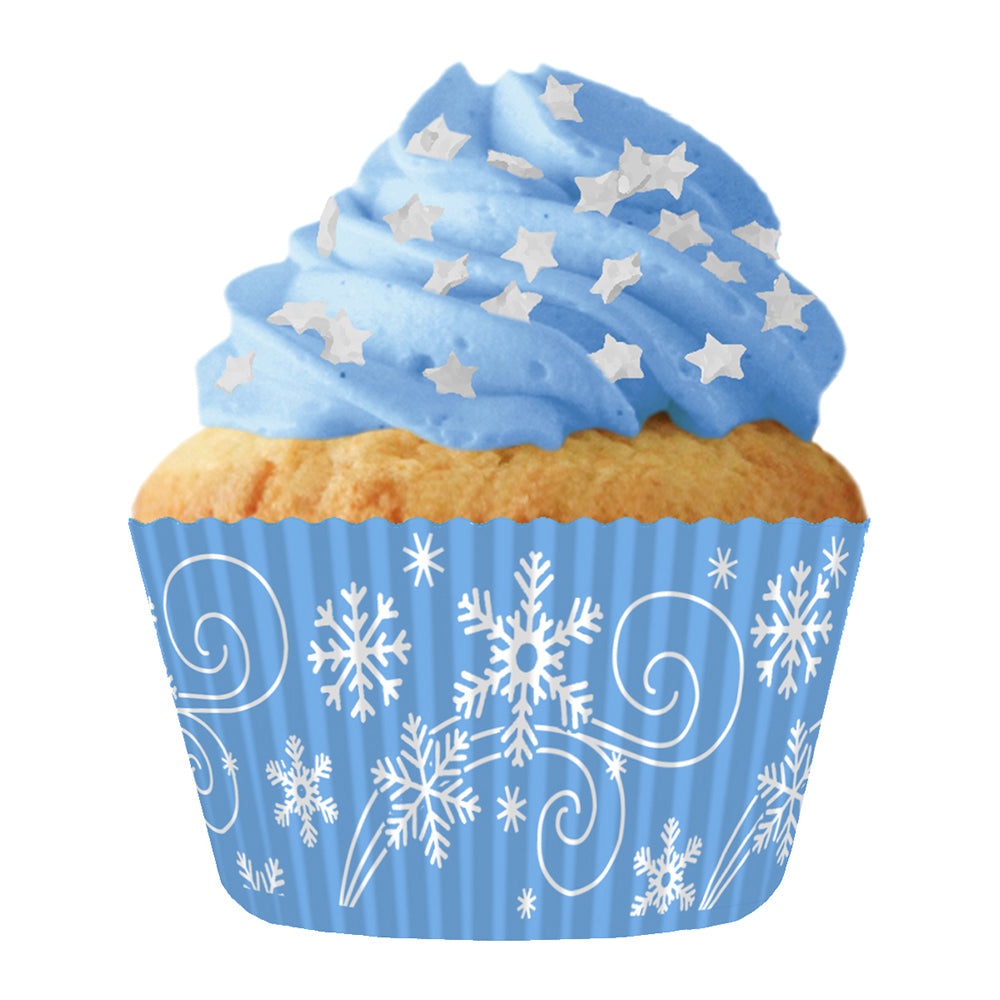 9212 Cupcake Creations Blue Snowflake Baking Cups