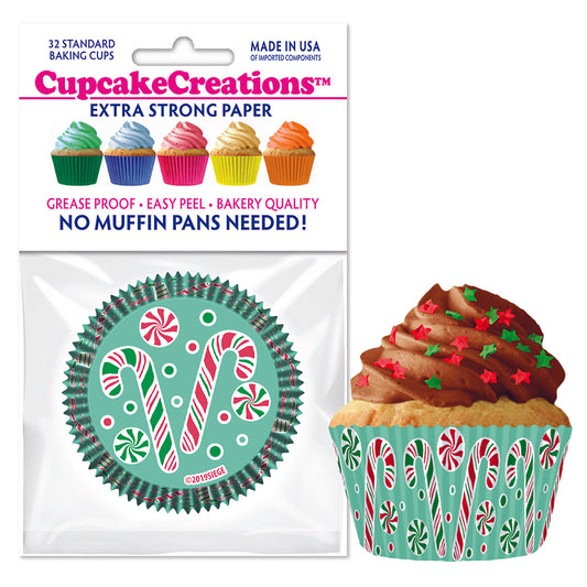 9214 Cupcake Creations Candy Canes Baking Cups