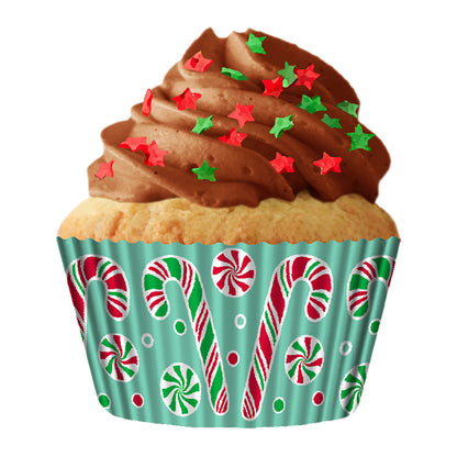 9214 Cupcake Creations Candy Canes Baking Cups