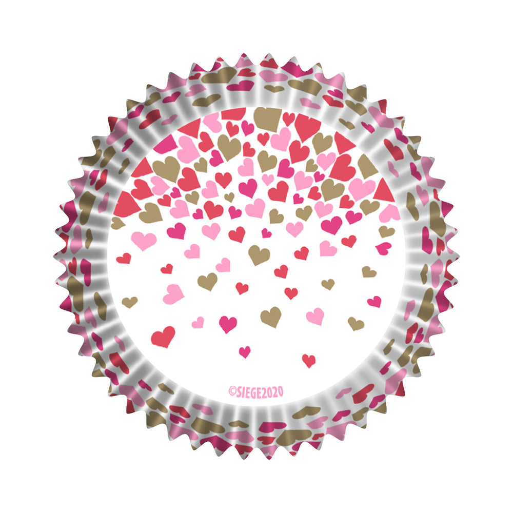 9216 Cupcake Creations Falling Hearts Baking Cups