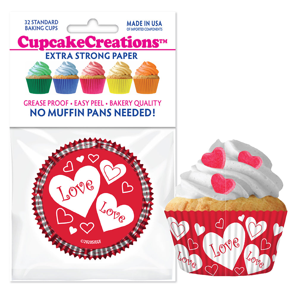 9218 Cupcake Creations Hearts with Love Baking Cups