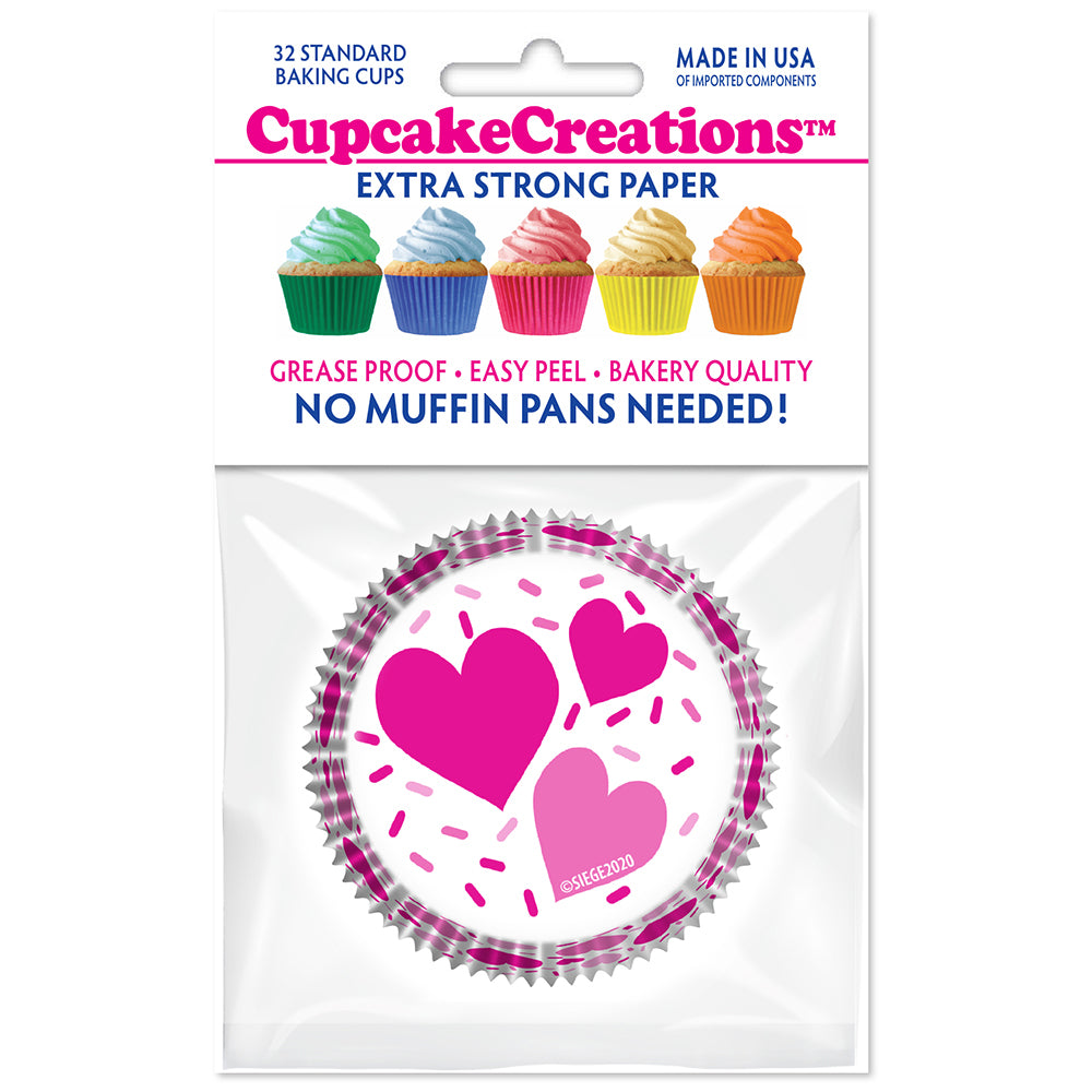 9219 Cupcake Creations Hearts & Sprinkles Baking Cups