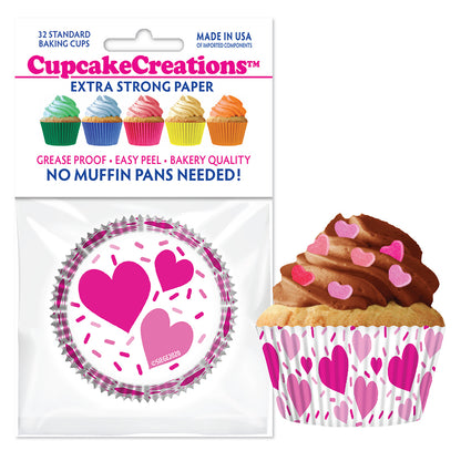 9219 Cupcake Creations Hearts & Sprinkles Baking Cups