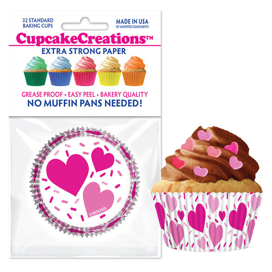 9219 Cupcake Creations Hearts & Sprinkles Baking Cups