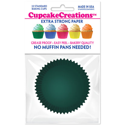 9220 Cupcake Creations Solid Hunter Green Baking Cups