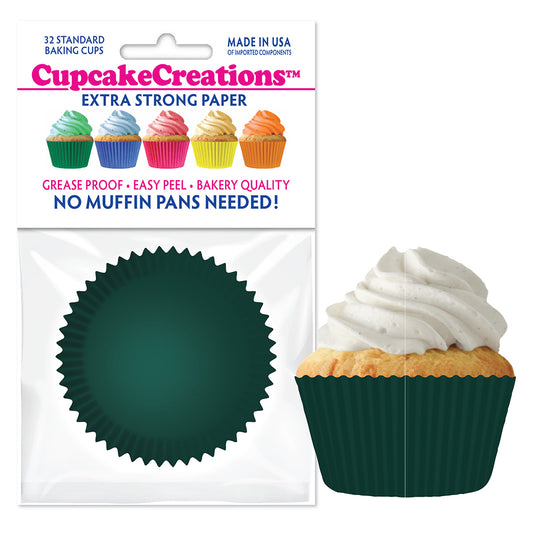 9220 Cupcake Creations Solid Hunter Green Baking Cups