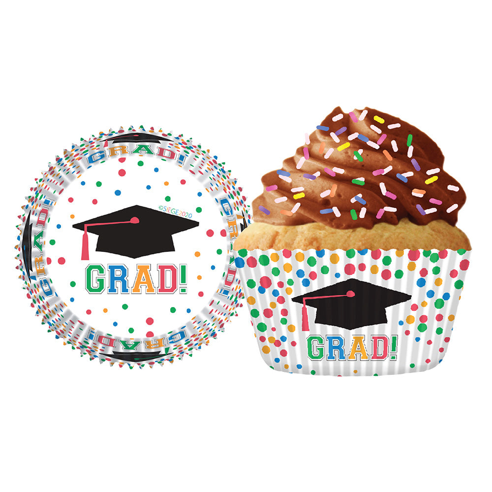 9231 Cupcake Creations Graduation Dots Baking Cups