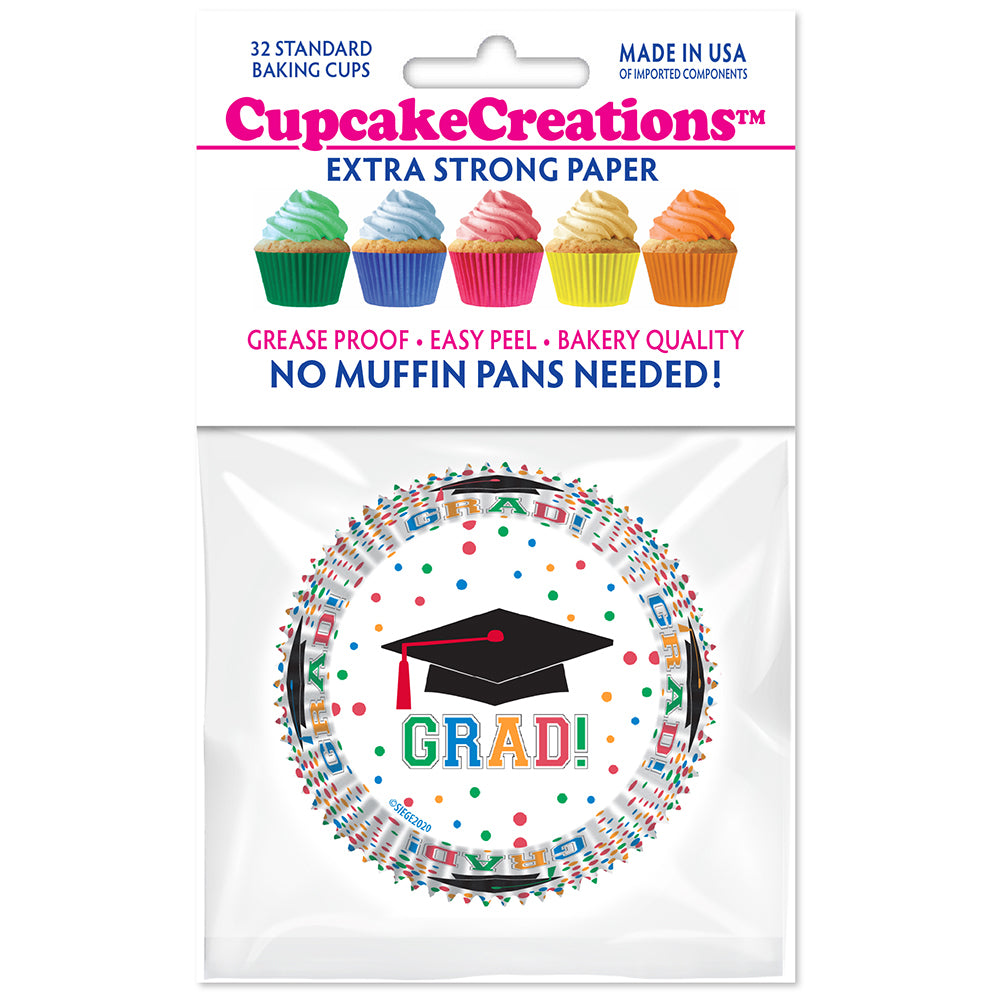 9231 Cupcake Creations Graduation Dots Baking Cups