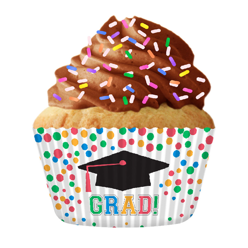 9231 Cupcake Creations Graduation Dots Baking Cups