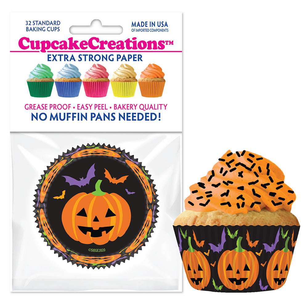 9235 Cupcake Creations Happy Jack O' Lantern Baking Cups