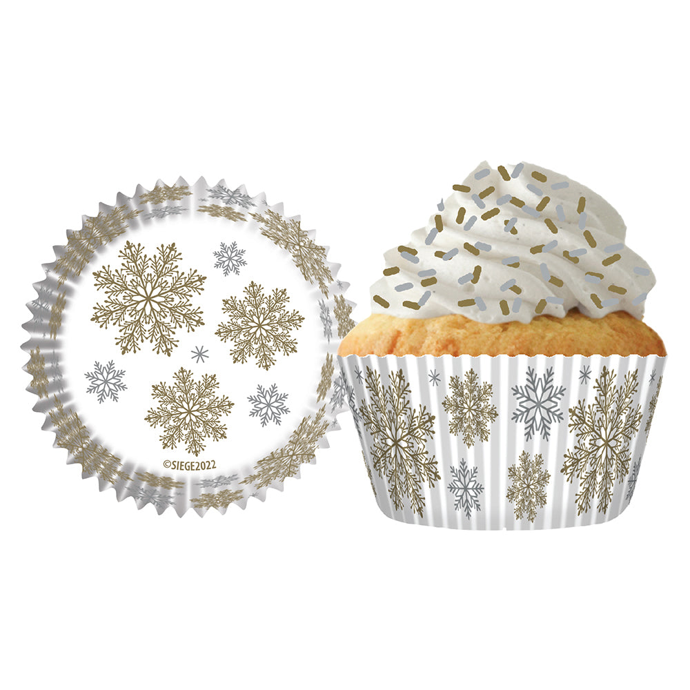 9256 Cupcake Creations Elegant Snowflakes Baking Cups