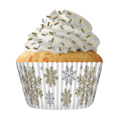 9256 Cupcake Creations Elegant Snowflakes Baking Cups