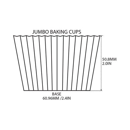 9105 Cupcake Creations Jumbo Gold Baking Cups